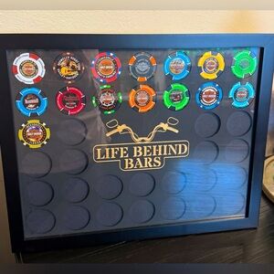 Harley Davidson Collectible Chips and frame